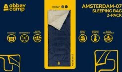 Abbey Camp Slaapzak Amsterdam - 2-pack - Dekenmodel - 210 X 85 Cm - Marine -Beste Kampeer Winkel 1200x711 4
