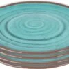 Bo-Camp Ontbijtbord - Halo - 100% Melamine - 4 Stuks - Aqua -Beste Kampeer Winkel 1200x713 1