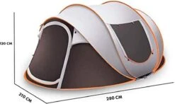 Fly Lab Luxe Pop Up Tent - Kampeer Tent - Grijs/Oranje - 4 Persoons -Beste Kampeer Winkel 1200x714 2