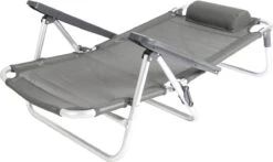 Bo-Camp Beach Chair - Monaco - Aluminium - Grijs -Beste Kampeer Winkel 1200x715