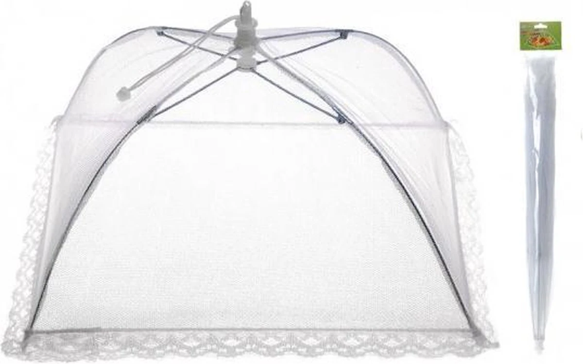 Merkloos Opvouwbaar Vliegennetje / Vliegenkapje 45 X 45 Cm - Hoogte 20 Cm 4 Merkloos Opvouwbaar Vliegennetje / Vliegenkapje 45 X 45 Cm - Hoogte 20 Cm - Afbeelding 2