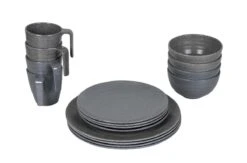 Bo-Camp Campingservies - 100% Melamine - 16-delig - Stone - Grijs -Beste Kampeer Winkel 1200x794 75