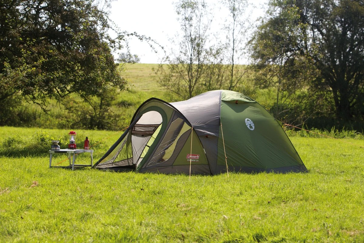 Coleman Darwin 3 Plus Koepeltent - 3-Persoons - Groen 10 Coleman Darwin 3 Plus Koepeltent - 3-Persoons - Groen - Afbeelding 8