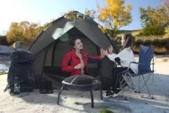 Set Van 2 Opvouwbare Campingstoelen, Klapstoelen Voor Buiten, Comfortabel, Met Armleuningen En Bekerhouders, Stabiel Frame, Draagvermogen 120 Kg - Blauw -Beste Kampeer Winkel 1200x800 3