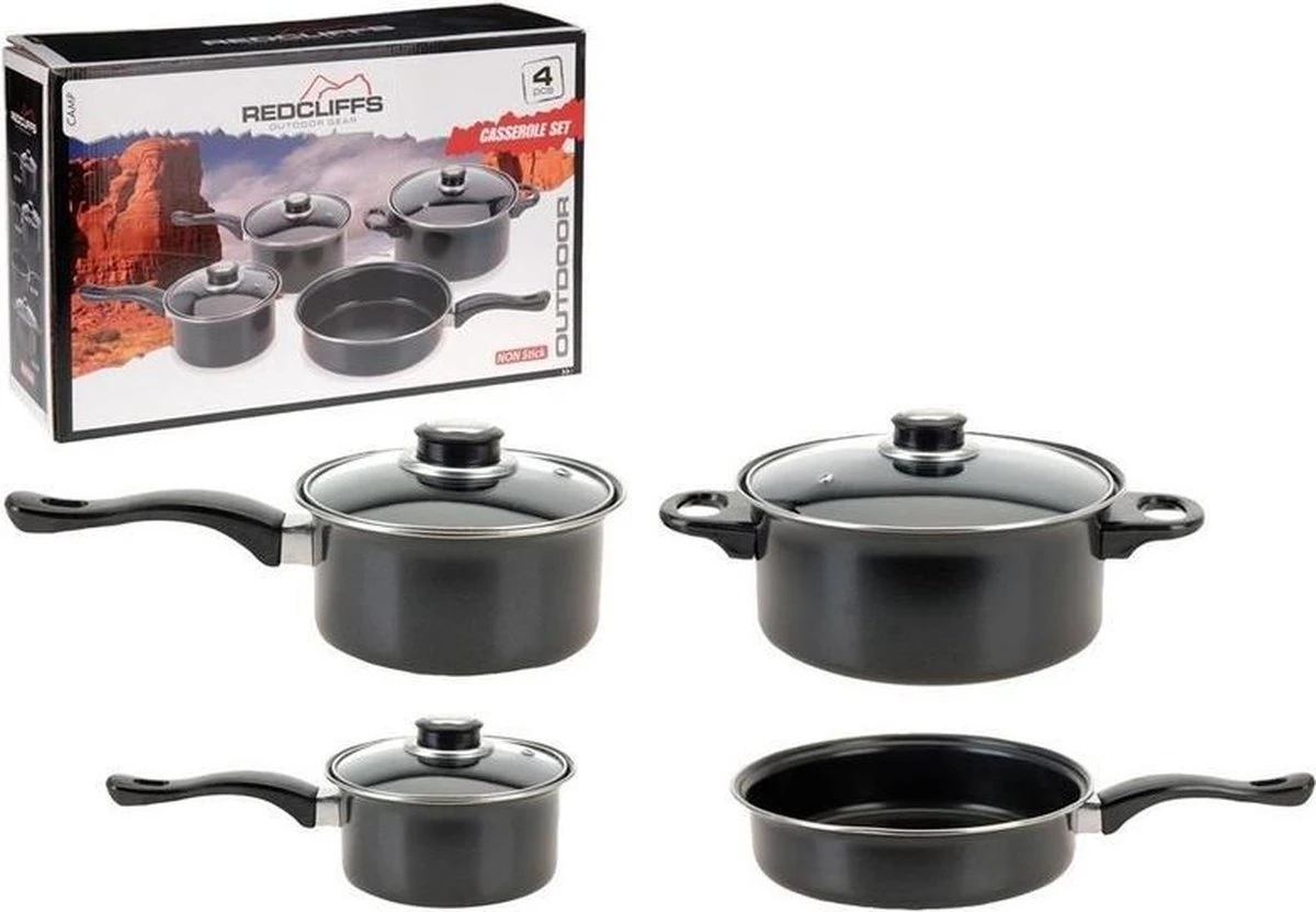Camping/Outdoor/Reis Pannenset Aluminium 7-delig - Kampeerspullen - Camping Benodigdheden/accessoires 3 Camping/Outdoor/Reis Pannenset Aluminium 7-delig - Kampeerspullen - Camping Benodigdheden/accessoires