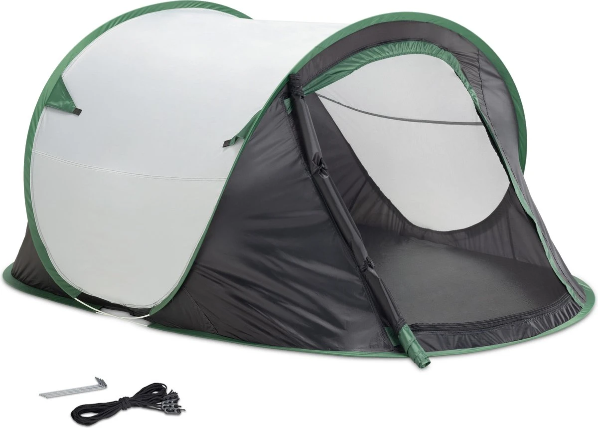 JEMIDI Tweepersoons Pop-up Tent - Opgooitent, Werptent Voor 2 Personen - Ideaal Als Festivaltent Of Kampeertent - Verschillende Kleuren 15 JEMIDI Tweepersoons Pop-up Tent - Opgooitent, Werptent Voor 2 Personen - Ideaal Als Festivaltent Of Kampeertent - Verschillende Kleuren - Afbeelding 13