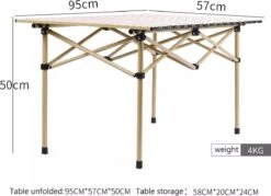 Buxibo - Lichtgewicht Vouwbare Campingtafel - Inklapbaar - Vis/Tuin/Picknick Tafel - Kamperen - Met Opberghoes - Aluminium - Grijs -Beste Kampeer Winkel 1200x869