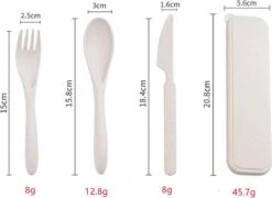 Mes Lepel Vork Set - Portable Doosje - Herbruikbaar - Ecofriendly - Wheat Straw Plastic - Graan Plastic - Met Beschermhoes - Blauw - Usables 7 Mes Lepel Vork Set - Portable Doosje - Herbruikbaar - Ecofriendly - Wheat Straw Plastic - Graan Plastic - Met Beschermhoes - Blauw - Usables -Beste Kampeer Winkel 1200x876 4