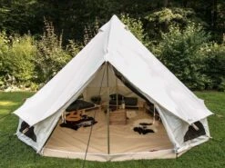 Skandika Tipii 400 Canvas Tent – Tipi-tenten – 8 Persoons Familietent - Campingtent – Muggengaas – 250 Cm Stahoogte – 400 Cm Diameter – 4000 Mm Waterkolom – Indische Tent, Partytent, Festivaltent – Outdoor, Camping, Tuin – Kamperen – Wit -Beste Kampeer Winkel 1200x900 41