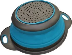 Merkloos Inklapbare Vergiet - Opvouwbaar - Groot - Blauw - Siliconen -Beste Kampeer Winkel 1200x912