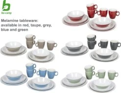 Bo-Camp Servies - Campingbord - 100% Melamine - 16-delig - Grijs -Beste Kampeer Winkel 1200x928 2