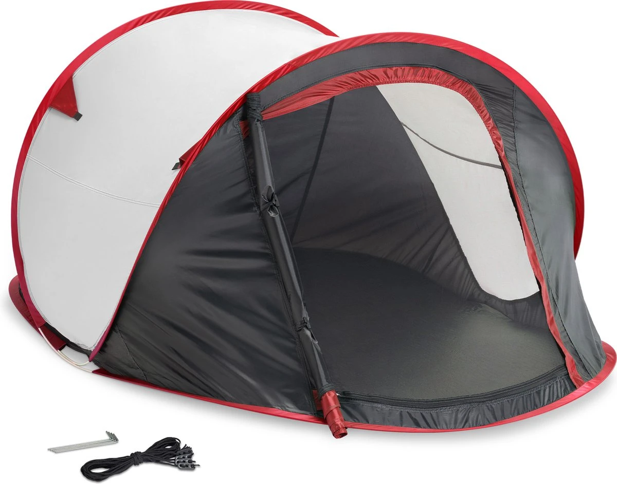 JEMIDI Tweepersoons Pop-up Tent - Opgooitent, Werptent Voor 2 Personen - Ideaal Als Festivaltent Of Kampeertent - Verschillende Kleuren 4 JEMIDI Tweepersoons Pop-up Tent - Opgooitent, Werptent Voor 2 Personen - Ideaal Als Festivaltent Of Kampeertent - Verschillende Kleuren - Afbeelding 2