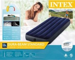 Intex Luchtbedset Intex Luchtbed - 1-Persoons - 76 X 191 X 25 Cm - Blauw + Intex Elektrische Pomp - 650 Liter/min + Hoeslaken Wit + Reparatieset -Beste Kampeer Winkel 1200x955 3