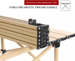 Buxibo - Lichtgewicht Vouwbare Campingtafel - Inklapbaar - Vis/Tuin/Picknick Tafel - Kamperen - Met Opberghoes - Aluminium - Grijs -Beste Kampeer Winkel 1200x967