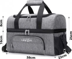 Lifewit 20L Koeltas | 20 Liter | Opvouwbaar | Koelbox-Koeltas | Isolatietas/ Picknicktas Voor Levensmiddelen / Grijs -Beste Kampeer Winkel 1200x982