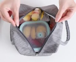 Koeltas - Lunchtas - Volwassenen En Kinderen - Compact & Handig: Zomer - Picknick -School - Lunch - Werk - Klassiek Grijs -Beste Kampeer Winkel 1200x987