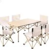 Buxibo - Lichtgewicht Vouwbare Campingtafel - Inklapbaar - Vis/Tuin/Picknick Tafel - Kamperen - Met Opberghoes - Aluminium - Grijs -Beste Kampeer Winkel 1200x995 1