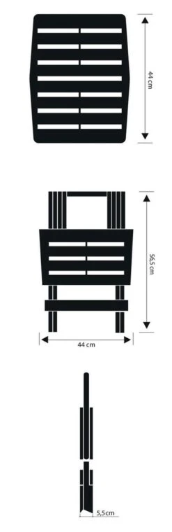 GENERIC Bijzettafel Adige Wit Kunststof 45x43x50cm -Beste Kampeer Winkel 390x1200