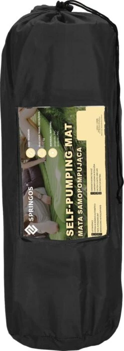 Springos Slaapmat | Zelfopblazend | 180 Cm | Inclusief Hoes | Zwart -Beste Kampeer Winkel 426x1200 1