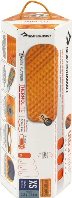 Sea To Summit UltraLight Insulated Regular Opblaasbare Slaapmat - 5cm - 480g - Oranje -Beste Kampeer Winkel 442x1200