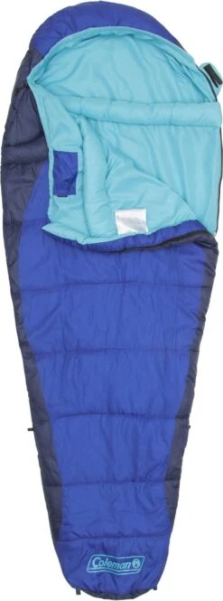 Coleman Fision 100 Mummy Slaapzak - 208 X 81 Cm - Blauw -Beste Kampeer Winkel 446x1200