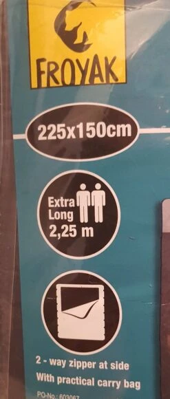 Froyak - 2-persoons Slaapzak XXL Grijs 225 X 150 Cm - Tweepersoonsslaapzak - Tweepersoons - Slaapzak -Beste Kampeer Winkel 511x1200