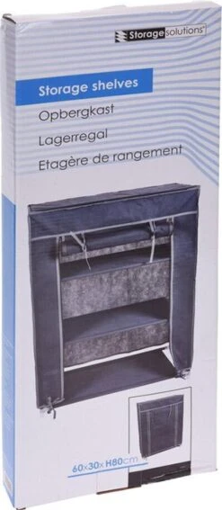 Merkloos GARDEROBE KAST - 3 SCHAPPEN - 60X30X80 CM 12 Merkloos GARDEROBE KAST - 3 SCHAPPEN - 60X30X80 CM -Beste Kampeer Winkel 523x1200