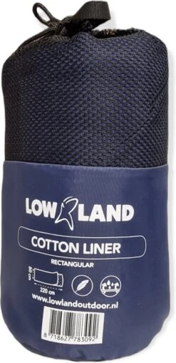 LOWLAND OUTDOOR® LAKENZAK - 100% KATOEN - RECHT MODEL - 220X80 CM - 350GR -Beste Kampeer Winkel 583x1200