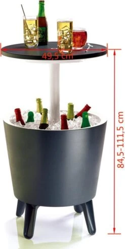 Keter Coolbar Partytafel – 49,5x49,5x57cm - Antraciet -Beste Kampeer Winkel 605x1200 1