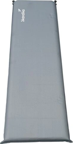 Skandika Easy Single Zelfopblaasbaar Slaapmat – Slaapmat – Slaapmat Zelfopblazend – Logeerbed – Polyester, PVC - Premium Zelfopblazend Luchtbed, Antislip-materiaal, Ideaal Voor Camping – Outdoor, Camping – Kamperen – 196 X 60 X 10 Cm – 3.2kg - Grijs -Beste Kampeer Winkel 613x1200
