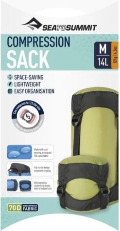 Sea To Summit Compressiezak - 14L - Groen - Lichtgewicht -Beste Kampeer Winkel 626x1200