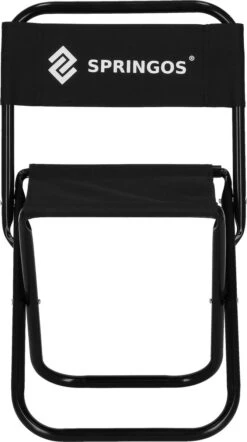 Springos Campingstoel | Kampeerstoel | Vouwstoel | Klapstoel | Zwart -Beste Kampeer Winkel 670x1200