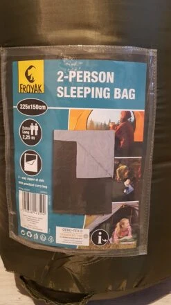 Froyak - 2-persoons Slaapzak XXL Groen 225 X 150 Cm - 2 Persoons Slaapzak Envelop Model Extra Large -Beste Kampeer Winkel 674x1200 6