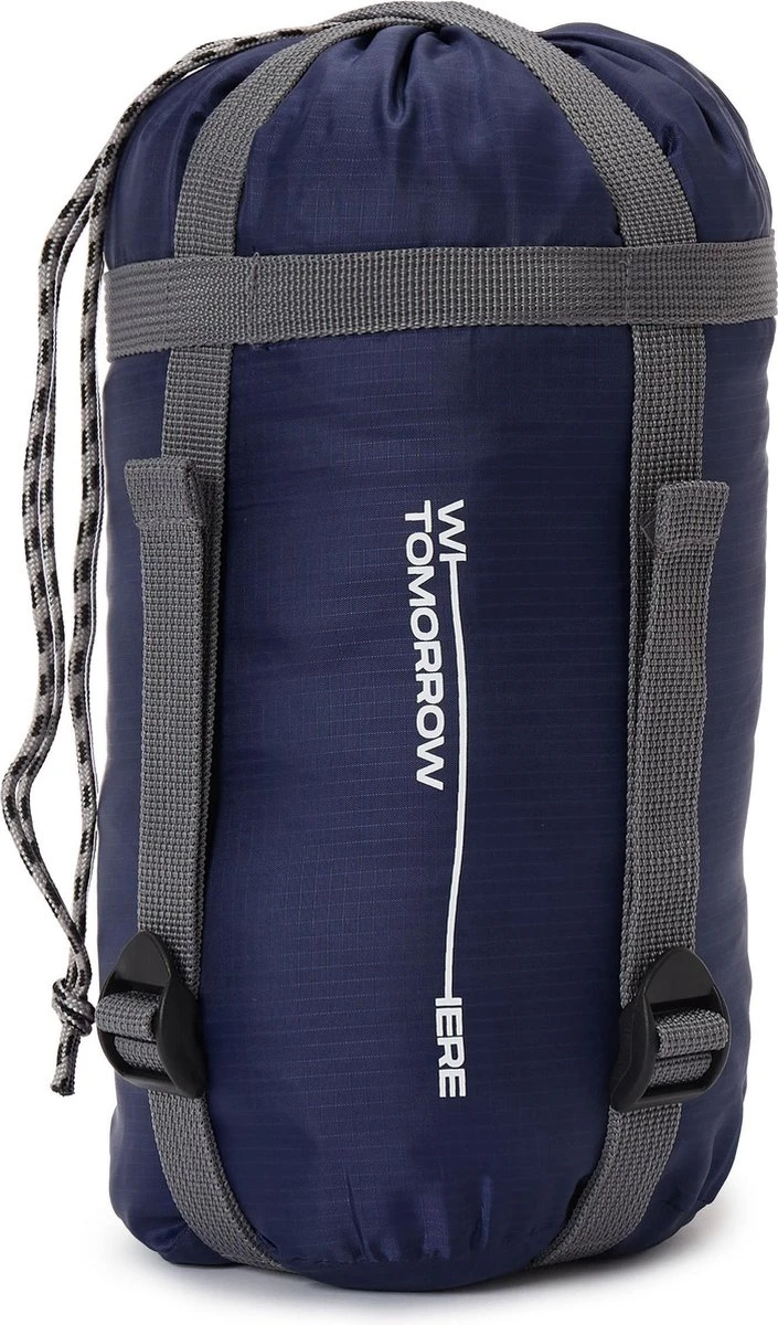 Where Tomorrow Outdoor Slaapzak | Klein En Zacht | 220 X 80 Cm X 50 Cm, Inclusief Opbergzak |ingepakt 26 X 14 Cm | 700g | Marineblauw 4 Where Tomorrow Outdoor Slaapzak | Klein En Zacht | 220 X 80 Cm X 50 Cm, Inclusief Opbergzak |ingepakt 26 X 14 Cm | 700g | Marineblauw - Afbeelding 2