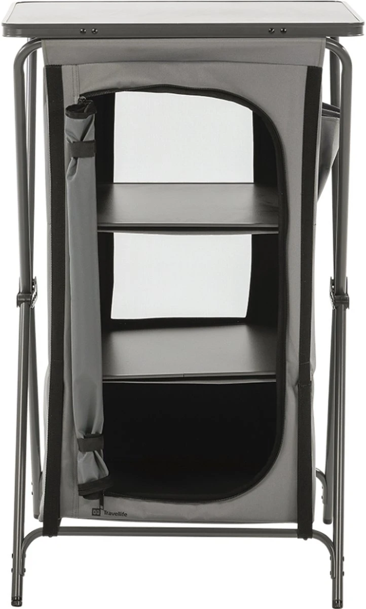 Travellife Toledo Opbergkast Opvouwbaar Laag Dark Grey 3 Travellife Toledo Opbergkast Opvouwbaar Laag Dark Grey