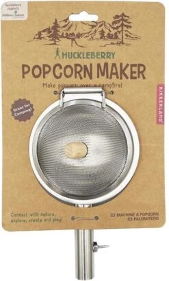 Kikkerland Huckleberry Popcorn Maker - Maak Je Eigen Popcorn - Popcornpan - Kampvuur - Buitenspeelgoed - Buitenspelen - Kamperen -Beste Kampeer Winkel 725x1200