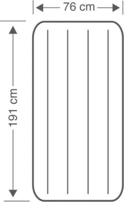 Intex Luchtbed - Classic Downy - Formaat: Cot - B76 X L191 X H25 Cm - 1 Pers. - Met Reparatieset -Beste Kampeer Winkel 737x1200 1