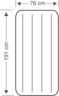 Intex Luchtbed - Downy - Formaat: Cot - B76 X L191 X H25 Cm - Ingebouwde Voetpomp- Met Reparatieset -Beste Kampeer Winkel 740x1200