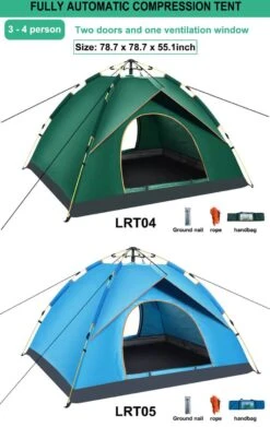 Fish Life Waterdichte Tent - Lichtgewicht Tent - Tent Voor 2-4 Personen - 200*200*140 Cm - Outdoor Camping Tent - Licht Blauw -Beste Kampeer Winkel 758x1200 4