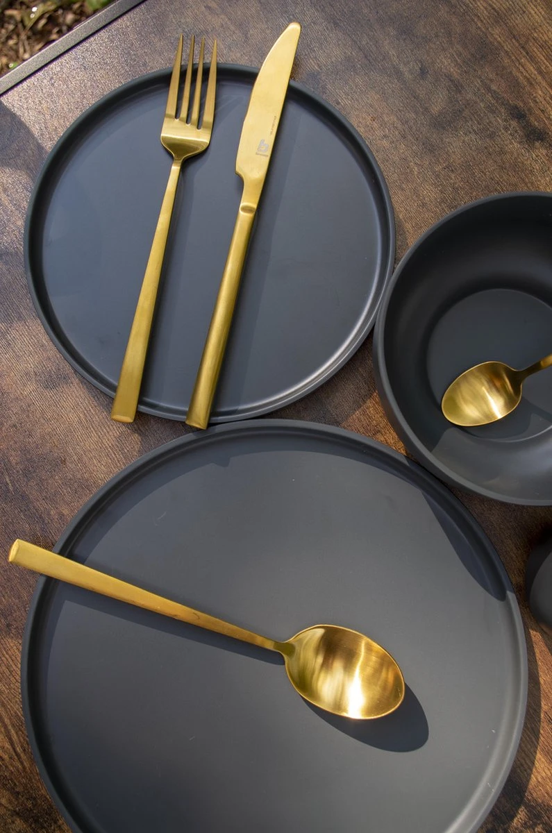 Bo-Camp Industrial - Servies - Patom - 100% Melamine - 16-Delig Servies 7 Bo-Camp Industrial - Servies - Patom - 100% Melamine - 16-Delig Servies - Afbeelding 5