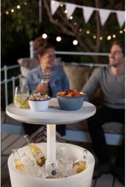 Keter Coolbar Partytafel – Lichtgevend - 49,5x49,5x57cm - Wit -Beste Kampeer Winkel 808x1200