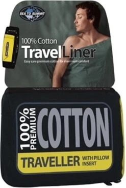 Sea To Summit - Premium Cotton Liner - Lakenzak - Katoen - Oceaan Blauw - Recht Model Lang -Beste Kampeer Winkel 810x1200 3