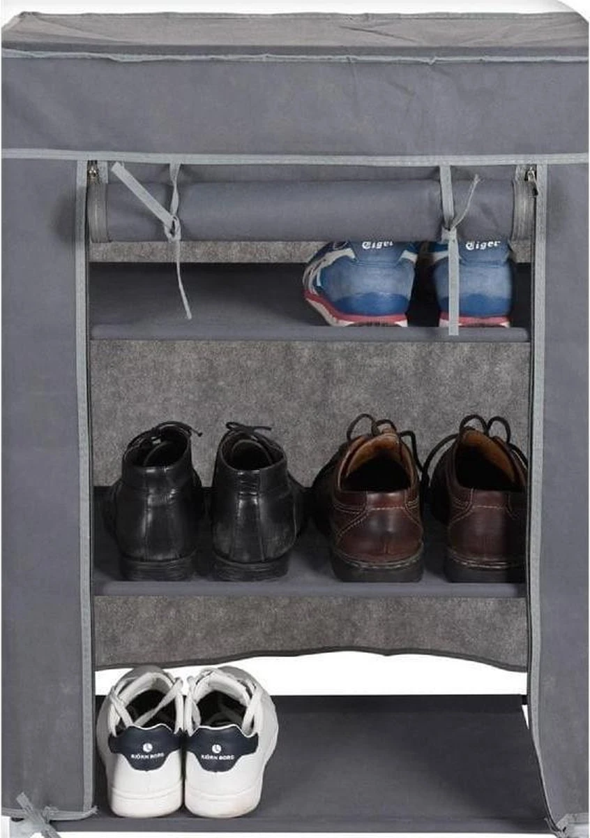 Merkloos GARDEROBE KAST - 3 SCHAPPEN - 60X30X80 CM 4 Merkloos GARDEROBE KAST - 3 SCHAPPEN - 60X30X80 CM - Afbeelding 2