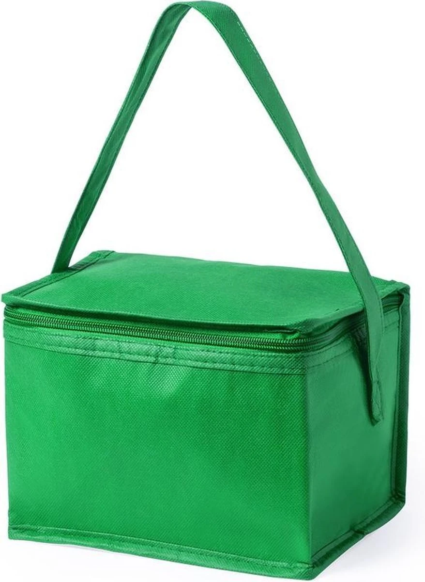 Merkloos Klein Mini Koeltasje - Sixpack Blikjes - Compacte Koelbox/koeltassen En Elementen - Groen 3 Merkloos Klein Mini Koeltasje - Sixpack Blikjes - Compacte Koelbox/koeltassen En Elementen - Groen