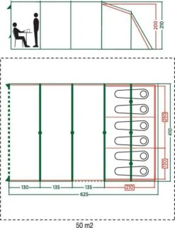 Coleman Vail 6L Tunneltent - Familie Tent - 6-Persoons - Grijs/Groen -Beste Kampeer Winkel 920x1200 3