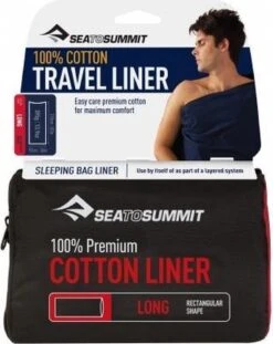 Sea To Summit - Premium Cotton Liner - Lakenzak - Katoen - Oceaan Blauw - Recht Model Lang -Beste Kampeer Winkel 952x1200 2