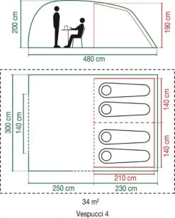 Coleman Vespucci 4 Tunneltent - Familietent - 4-Persoons - Groen 13 Coleman Vespucci 4 Tunneltent - Familietent - 4-Persoons - Groen -Beste Kampeer Winkel 961x1200 4