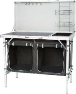 Campart Campingkeuken KI-0757 – Complete Keuken En Campingkast – Opvouwbaar En Inclusief Draagtas - Grijs -Beste Kampeer Winkel 969x1200 1